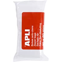 Los mejores  - APLI 13247 - Pack de 100 bolsas de plástico con autocierre- 40 x 60 mm